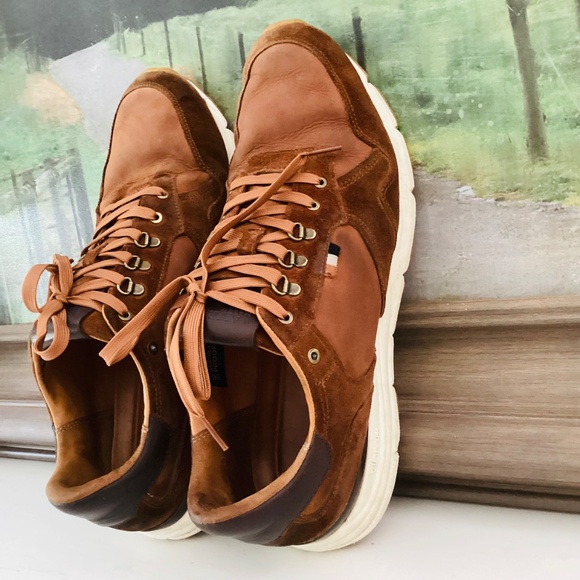 Allen Edmonds Men’s 11 D Canyon Weatherproof Runner Sap Brown Suede Vibram Sole - Picture 3 of 16